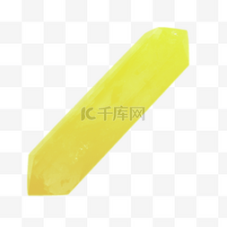 锥形黄色水晶手账元素