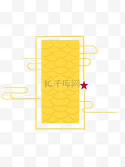 手绘边框新年图片_中国风传统元素金色手绘边框