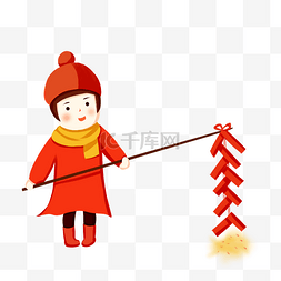 中国传统习俗放鞭炮