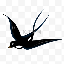 黑色燕子图片_飞翔的燕子黑色剪影