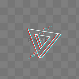 三角卡通边框图片_手绘三角故障边框