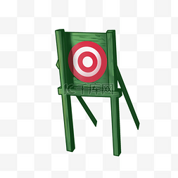 绿色靶子图片_手绘射箭靶子