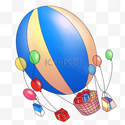 狂欢购物双12图片_购物热气球