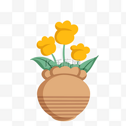 植物盆栽黄色花朵