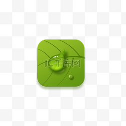 app图标图片_植树节绿色立体UI设计图标png