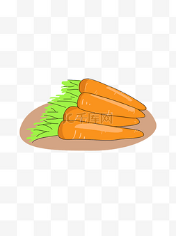 处暑蔬菜元素一堆胡萝卜