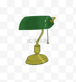 复古绿色台灯民国时期金属材质绿