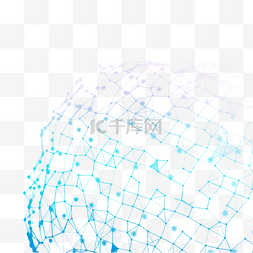 科技感爆炸图片_科技点线线框图案