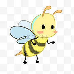 卡通小虫图片_夏季昆虫小蜜蜂插画