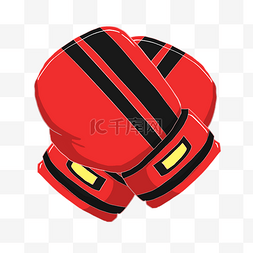 运动拳击手套图片_红色的拳击手套插画