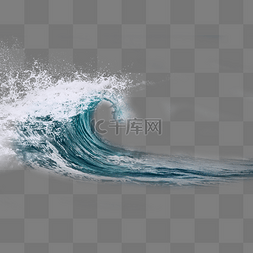 水浪海浪图片_水效果蓝色海浪元素