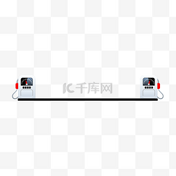 手绘分割线白色图片_白色仪器黑色线分割线