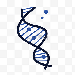 蓝色手绘圆弧遗传基因元素