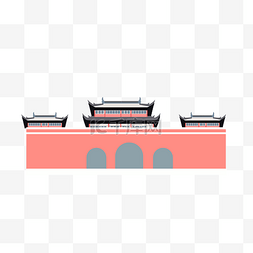 地标性建筑南京插画