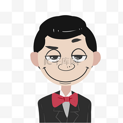 彬彬有礼的男士插画