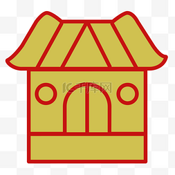 设计房屋图案图片_中国风手绘屋檐图案设计