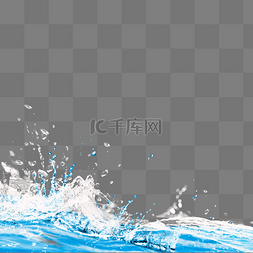 水珠晶莹水珠图片_喷溅的水浪水流元素