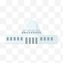 白宫美国图片_手绘建筑美国白宫