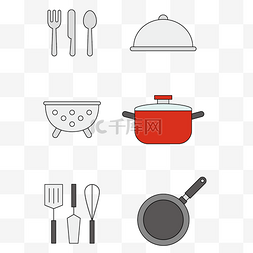 厨具和食材图片_厨房厨具造型元素