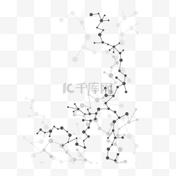 dna分子链图片_分子神经元神经系统矢量技术风格