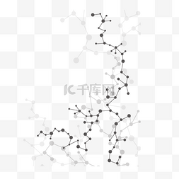 化学科技元素图片_分子神经元神经系统矢量技术风格