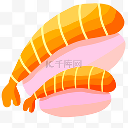 矢量手绘虾图片_手绘美食虾食物插画