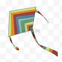 扁平风格的彩色风筝