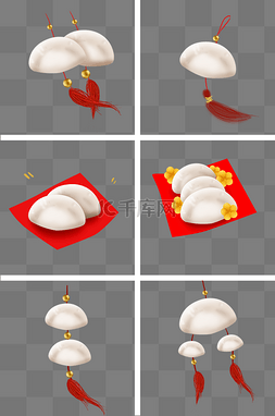 农历新年饺子装饰