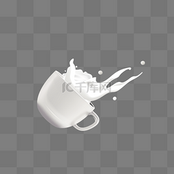 咖啡店点心图片_白色咖啡杯牛奶杯