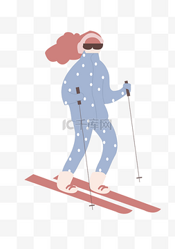 冬季护耳耳罩图片_冬季滑雪少女