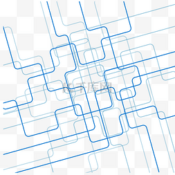 蓝色线条科技装饰