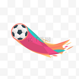 世界杯彩色图片_彩色上升足球免扣素材
