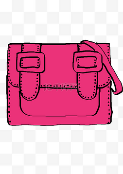 粉色小包包图片_波普风格包包手绘插画