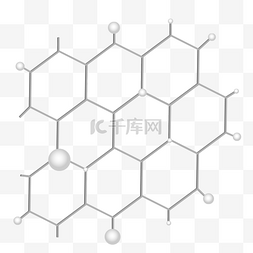 粒子矢量图片_化学2.5d蜂窝排列分子结构ai矢量png