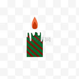 圣诞节条纹蜡烛装饰平安夜PNG