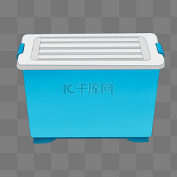 箱图片_蓝色塑料收纳箱子