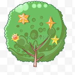 树木的年轮图图片_五角星树木装饰插画