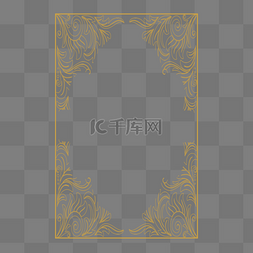 烫金花纹矩形边框图片_矩形花纹矢量边框