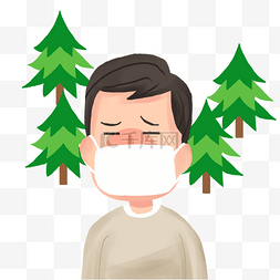 防流感插画图片_春季流感手绘卡通素材免费下载