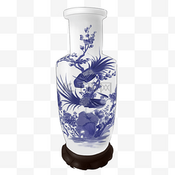 青花瓷器图片_中国风纯手绘古风水墨青花瓷器