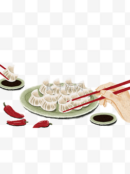 筷子水饺图片_立冬吃饺子