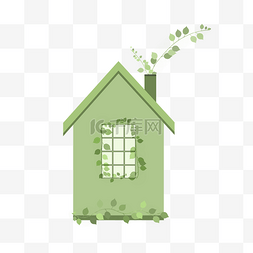 绿色房屋图片_环保绿色房屋免抠