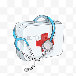 卡通听诊器素材图片_听诊器卡通手绘医疗设施