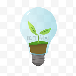 环保创意图片_绿色灯泡节约用电环保PNG