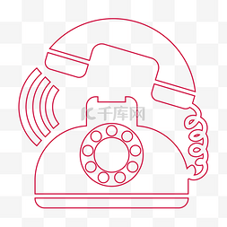 客户服务电话图片_电话响了手机拨打线稿图标
