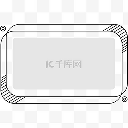 平面设计框图片_白色蓝底简约海报边框