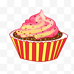 蛋糕图片_粉色的美味蛋糕插画