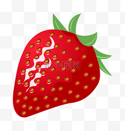 红色手绘草莓图片_手绘诱人的草莓