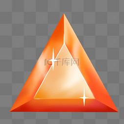 红色三角图片_红色三角形宝石