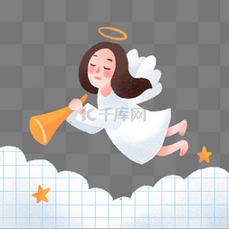 小清新天使图片_手绘可爱天使小女孩